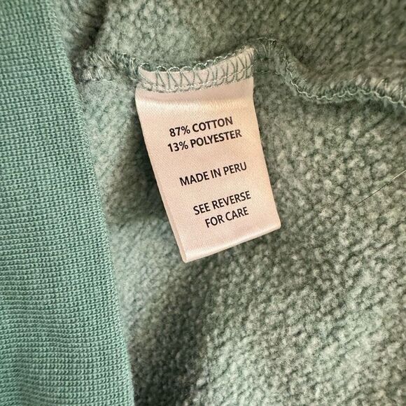 Spartina 449 Highlands Sweatshirt Alpine Green Bear Trees Crewneck Size Small - Picture 4 of 5